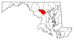 Map of Maryland highlighting Howard County.png