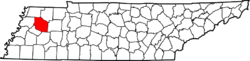 Location of Gibson County, Tennessee.PNG