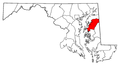 Map of Maryland highlighting Queen Anne's County.png