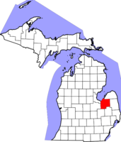 Michigan, Tuscola County Locator Map.png