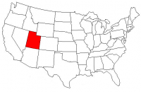 Map of the U.S. highlighting Utah