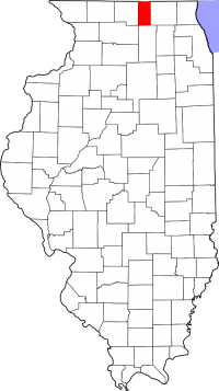 Boundary map of Boone County, Illinois