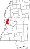 Map of Mississippi highlighting Sharkey County.png