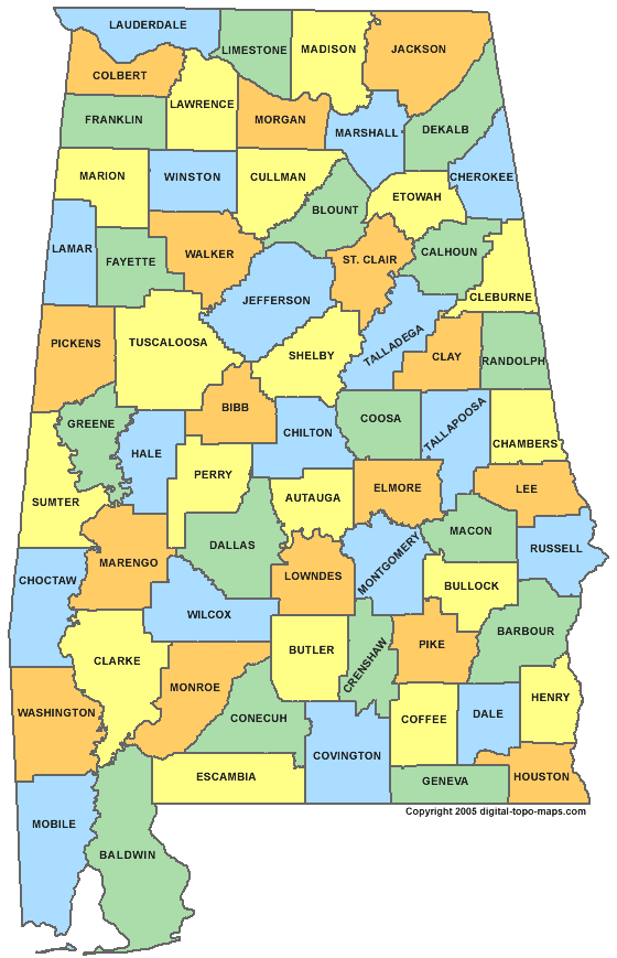 map of alabama counties Alabama Counties Map Genealogy Familysearch Wiki