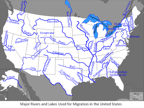 Us Migration Rivers And Lakes Genealogy Familysearch Wiki