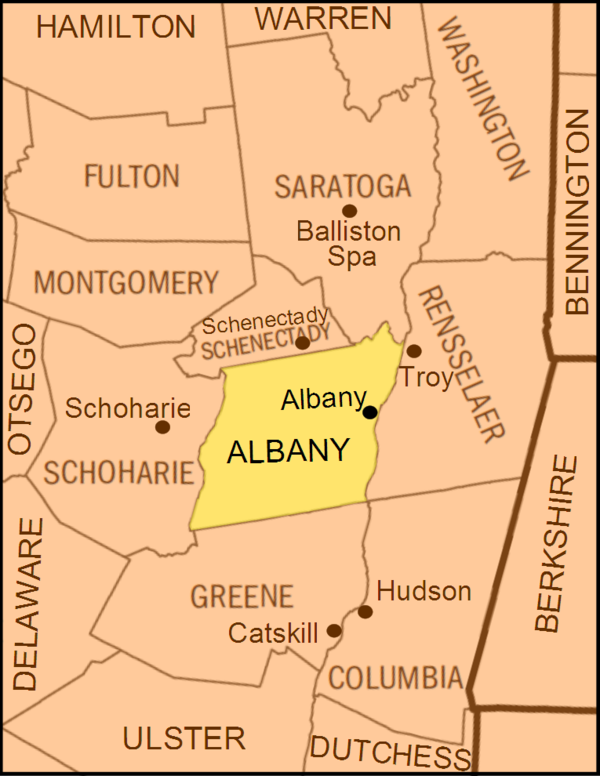 600px NY Albany Map 