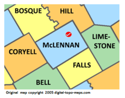 mclennan county tx texas genealogy familysearch neighboring