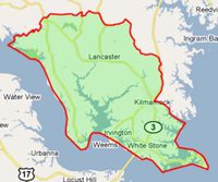 lancaster county virginia map genealogy familysearch boundary