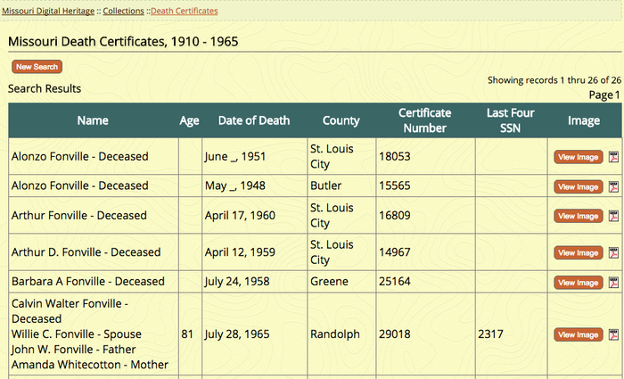 Mo Death Records Before 1910