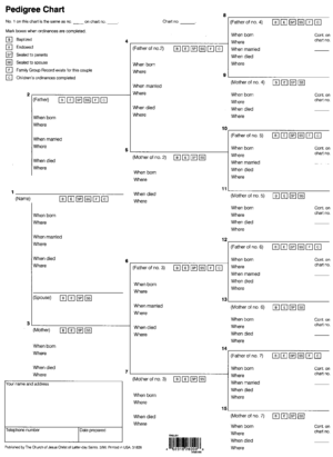 Fillable Pedigree Chart