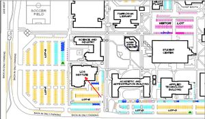 SLCC Main Redwood Campus map (SW portion)