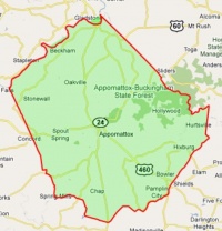 appomattox county virginia map genealogy familysearch boundary