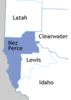 Nez Perce County map