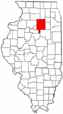 Map of Illinois highlighting LaSalle County