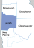 Latah County map