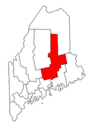 Map of Maine highlighting Penobscot County
